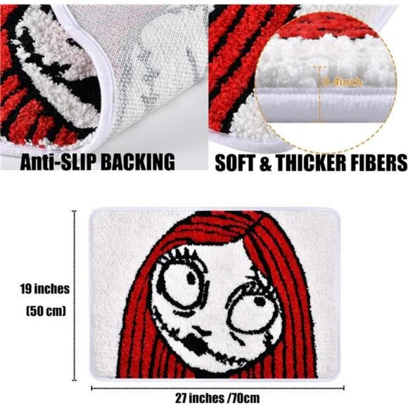 Nightmare Before Christmas Sally Bath Mat Halloween Non Slip Absorbent Rug Decor - Picture 2 of 7